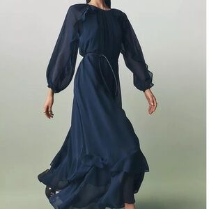 Ann Taylor Chiffon Swing Maxi Dress